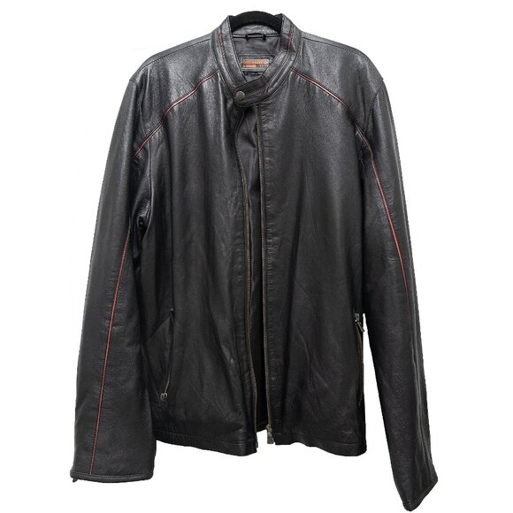 Vintage Prada Bomber Biker Leather Jacket for timeless style - Picture 1 of 9